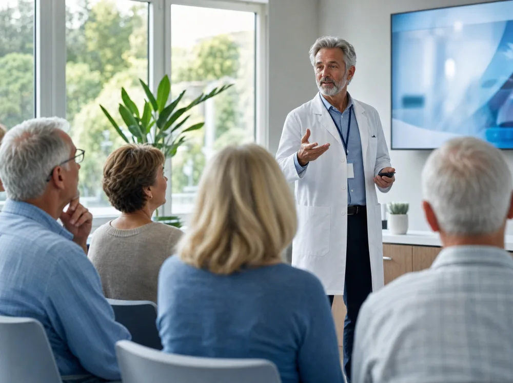 A small group at a PRM educational seminar